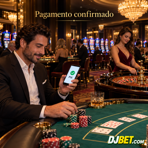 Confirmação de depósito por PIX no caixa em real do djbet