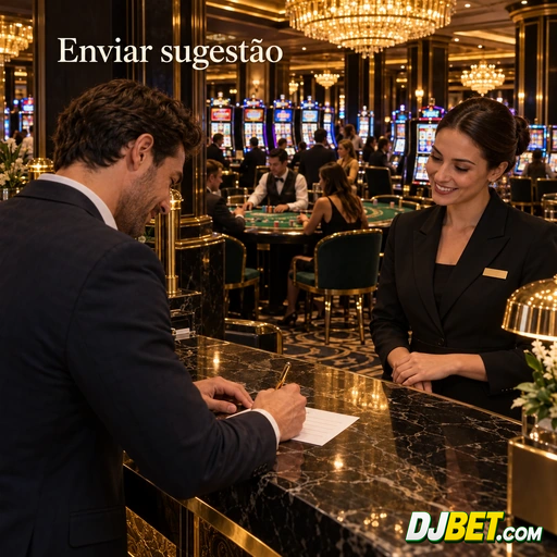 djbet — tela de envio de sugestão dentro do aplicativo oficial